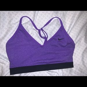 Purple & Black Nike Sports Bra